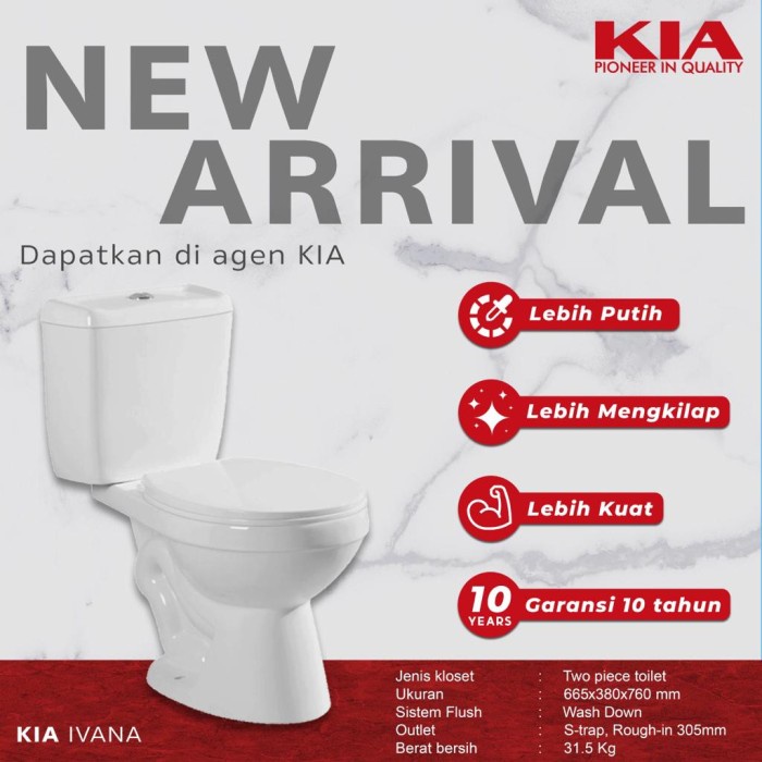 Kloset Duduk KIA Ivana / Monoblock / Toilet Duduk KIA Ivana