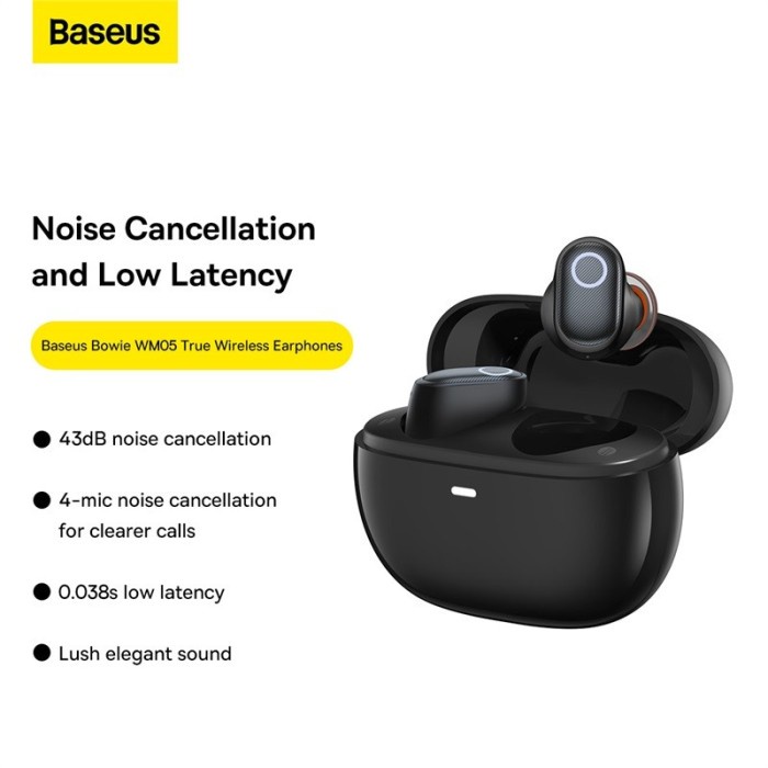 BASEUS TWS BLUETOOTH EARPHONE MINI EARBUDS HEADSET ANC ENC WM05