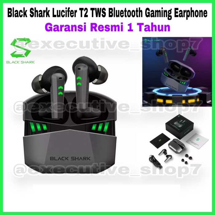 Black Shark Lucifer T2 TWS Bluetooth Gaming Earphone Garansi 1 Tahun