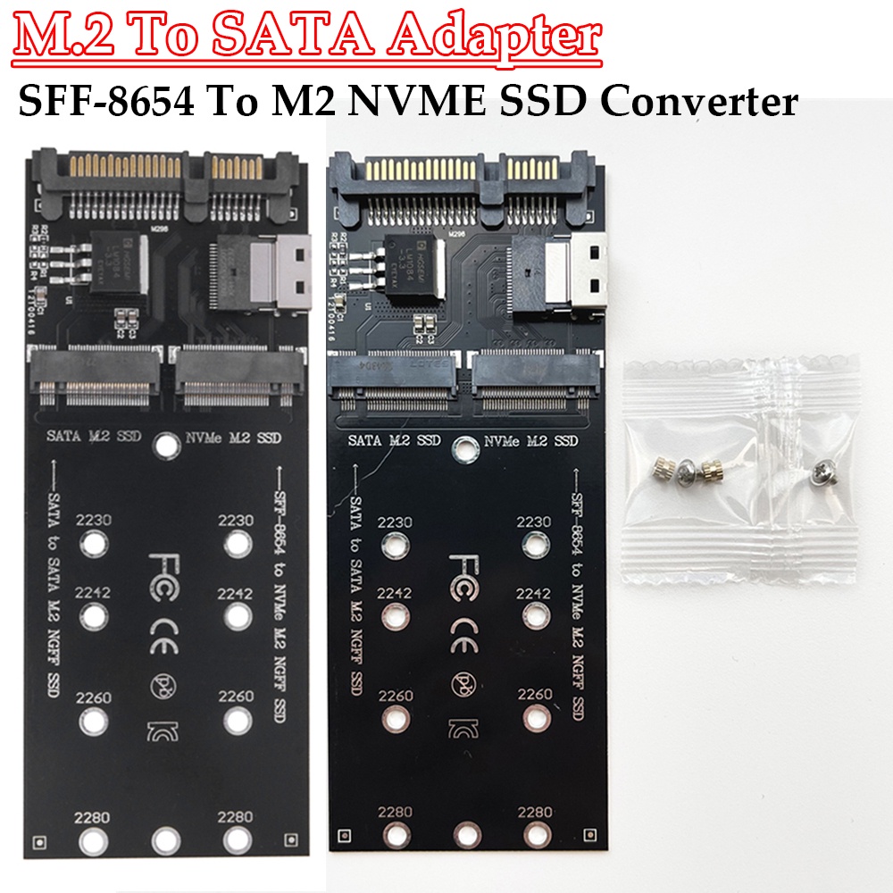 M.2 To SATA Adapter SFF-8654 To M2 NVME SSD Converter 22Pin SATA To M2 Expansion Card Converter Rise