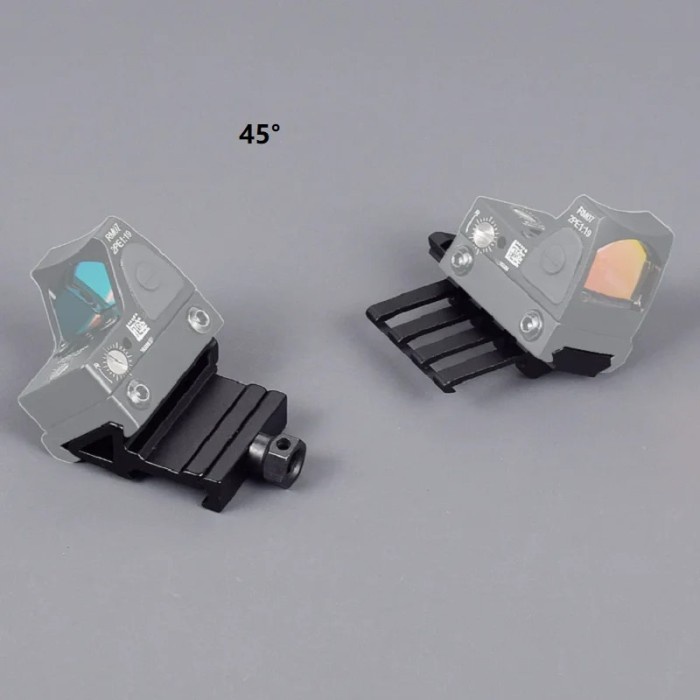 Tactical Optics Red Dot Sight 45° Offset Mount For RMR Sight Weapon
