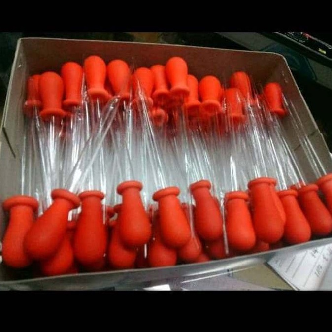PIPET KACA PENDEK L PIPET TETES PENDEK KACA 1 BOX ISI 100PCS HAPPY SHOPPING :)
