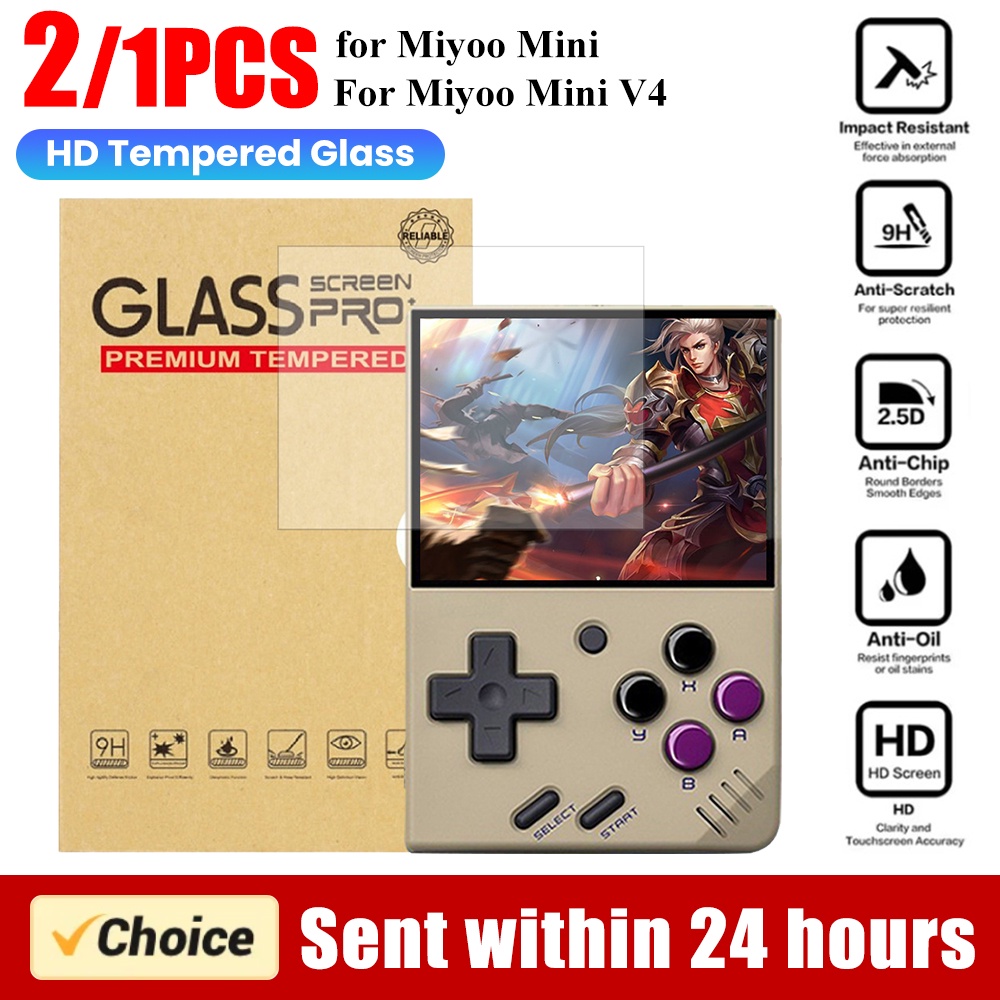 1/2PCS for Miyoo Mini / Miyoo Mini V4 Tempered Glass Protective for Miyoo Mini / Miyoo Mini V4 9H HD