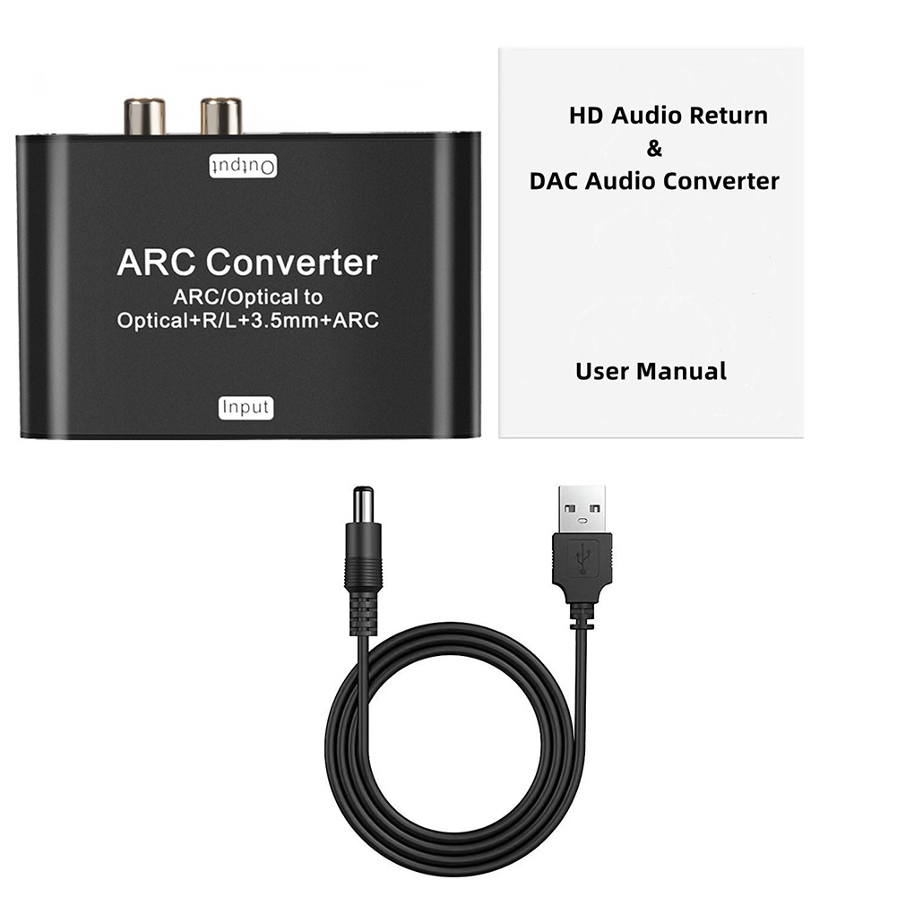 192Khz ARC Audio Extractor HDMI-Compatible ARC Return Extractor Digital To Analog Audio Converter Au
