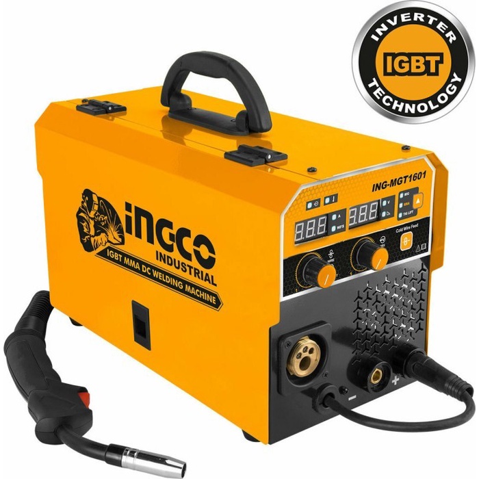 Goldenelectric Mesin Trafo Las (160A) Welding Inverter Ingco Ing-Mgt1601 Mag/Mig/Tig