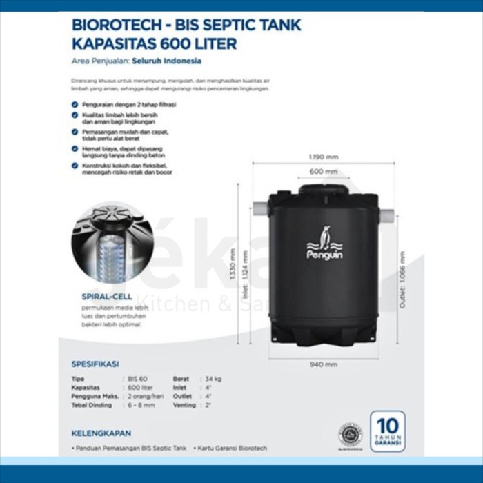 Goldenelectric Bis Septic Tank Penguin Biorotech / Tangki Penguin