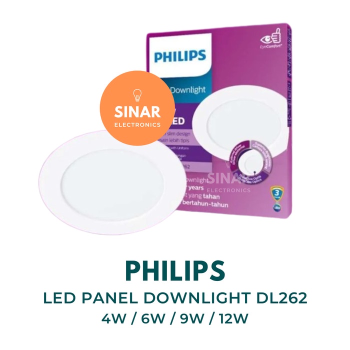 DL262 LED Panel Downlight PHILIPS 4W/6W/9W/12W
