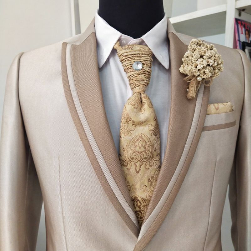 Jas Celana Pengantin Pria Warna Cream