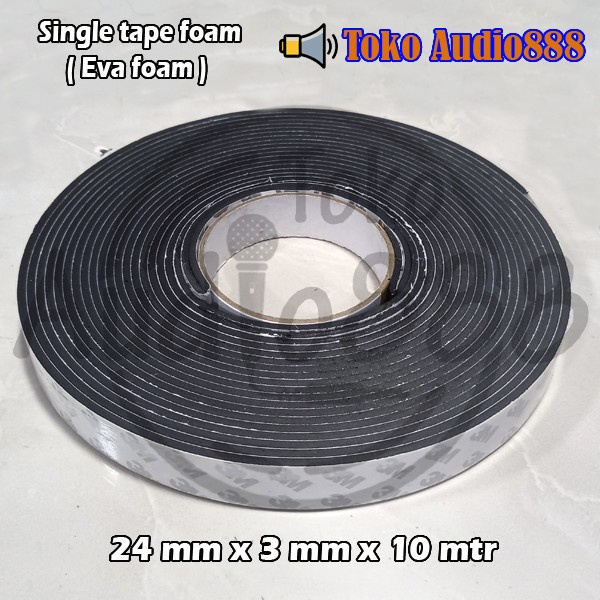 

TERBARU Single tape foam 3M / Eva foam 24mm x 3mm x 10mtr HOT SALE!