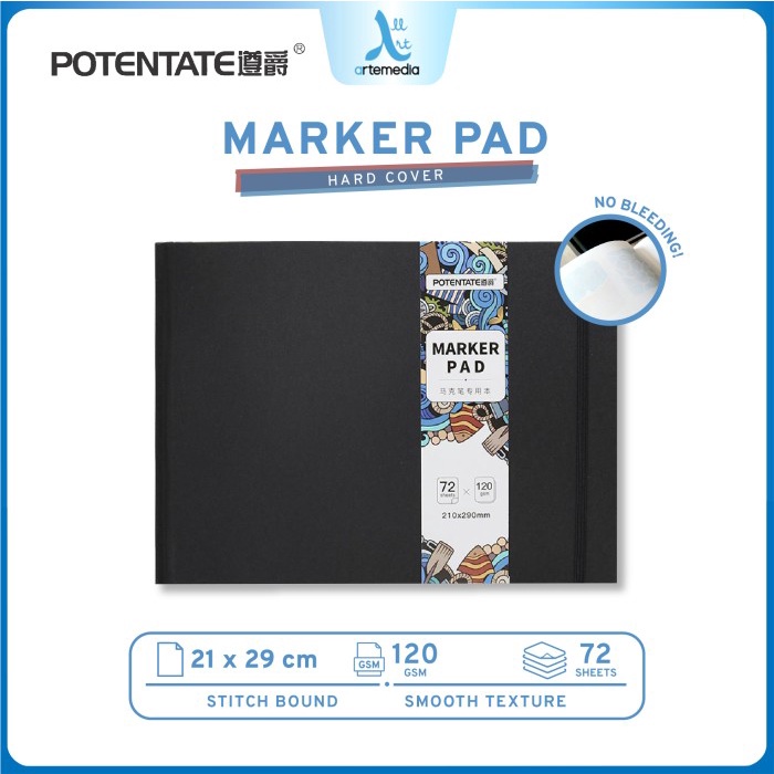 

TERBARU Buku Sketsa Potentate Marker Pad A4 Hard Cover Sketchbook