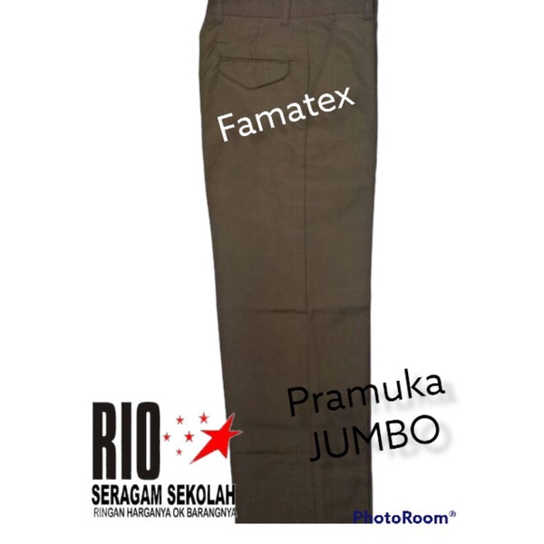 CELANA PRAMUKA SMA BIG SIZE PANJANG FAMATEX RIO CELANA FORMAL CELANA PRAMUKA JUMBO