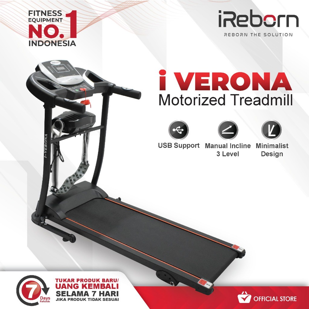 Alat Fitness Treadmill IReborn I-Verona (BANDUNG)