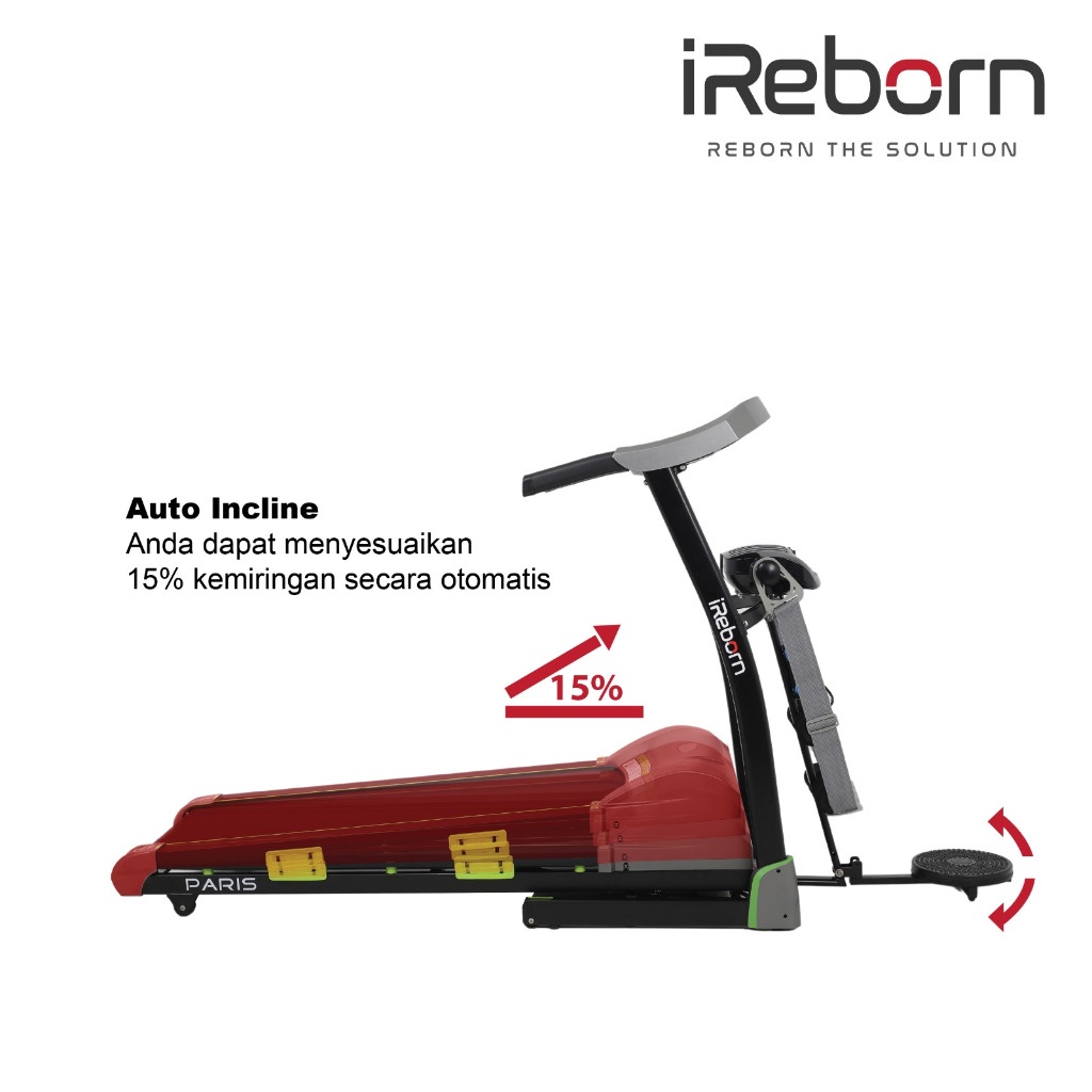 Alat Fitness Treadmill IReborn Paris (BANDUNG)