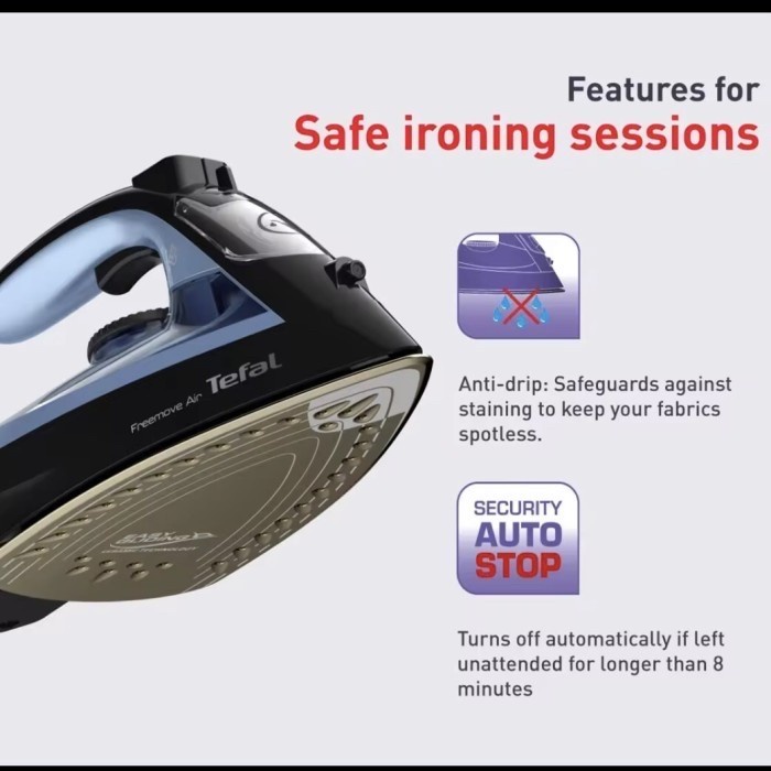 Tefal Freemove Air Steam Iron Setrika Uap Tefal Fv6551