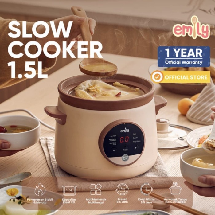 emily slow cooker 1,5 liter