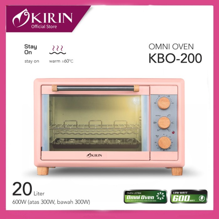 Oven Kirin 20 Liter Low Watt KBO 200 WK/ KBO 200 PK
