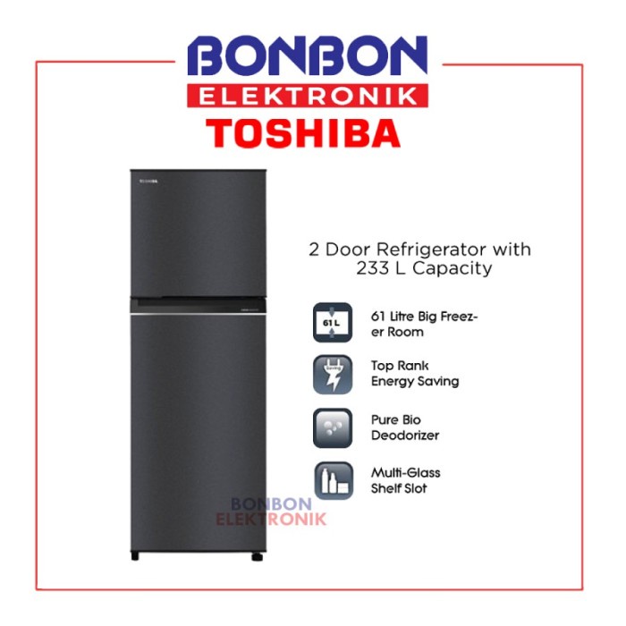 Toshiba Kulkas 2 Pintu GRB28IS / GR-B28IS / GR-B 28 IS INVERTER