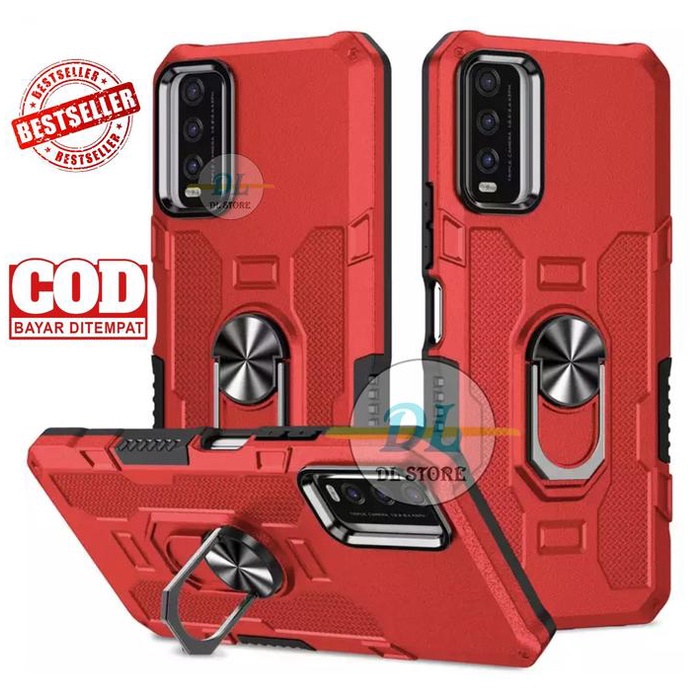 Najwa Gadget Casing Untuk Vivo Y20/Y20S/Y20S(G)/Y12S 2021/Y20 2021 Hard Case Ring Armor Robot Case