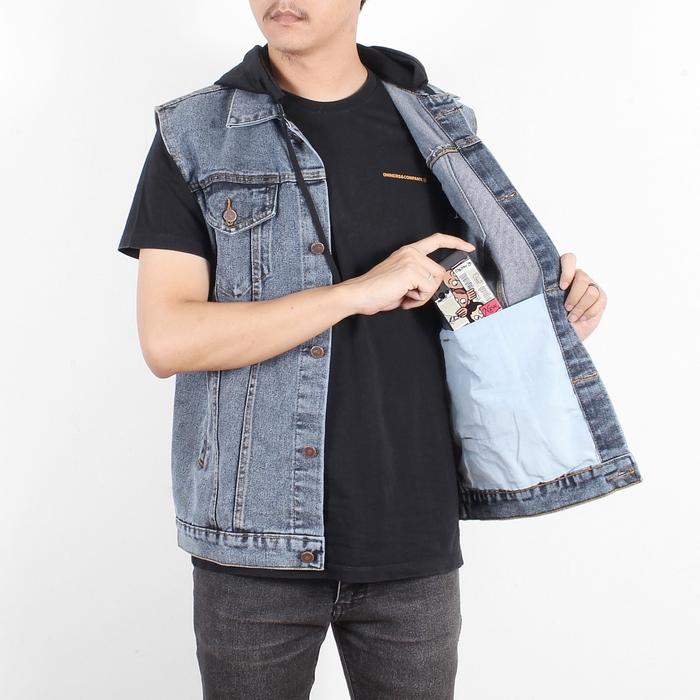 Jaketpria/ Jaketjeans /Jaketdenim /Jaket rompi /Rompi /Hoodie /Rompi Hoodies - Rompi Jeans Hoodie