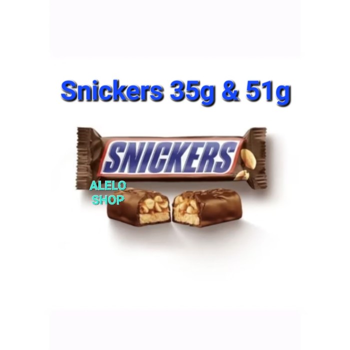 

Promo Terbatas Snickers Chocolate 35Gr 51Gr Box Isi 24 Pcs Peanut Nougat Caramel Bar Snickers Coklat