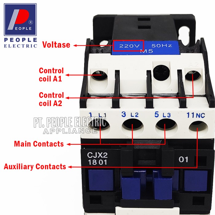 Contactor Kontaktor Cjx2-1801-Nc People Ac 24V 36V 48V 110V 220V 380V