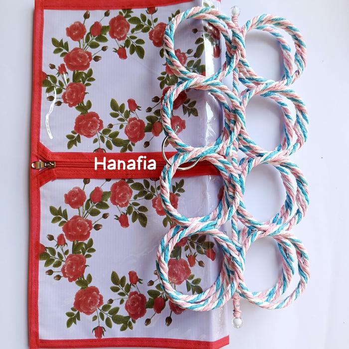 HANAFIA RAK JILBAB JUMBO RING MOTIF BUNGA HANGER HIJAB SYAL KERUDUNG JILBAB