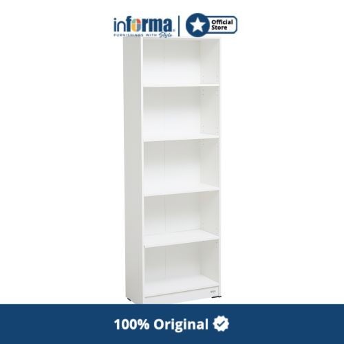 Informa - BOOKCASE - Paulson Rak Buku 5 Tingkat - Putih