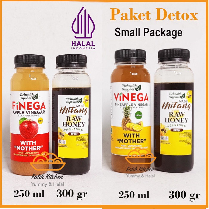 

Paket DETOX - Small Package - Cuka Apel / Nanas Vinega & Madu Mitang