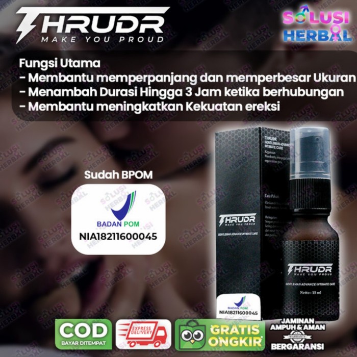 Thrudr Obat Kuat Lama Oles Perbesar dan Perpanjang Pria BPOM Original