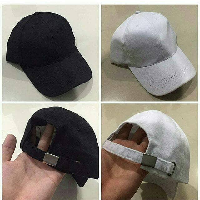 Cap- Baseball Cap, Topi Baseball Polos Metal Buckle