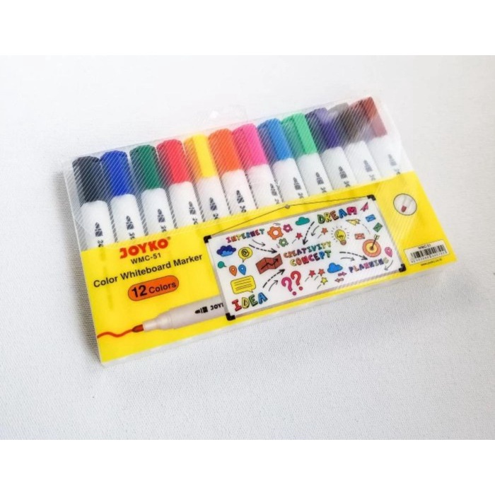 

favorit] spidol whiteboard 12 warna joyko wmc 51 spidol papan bisa dihapus