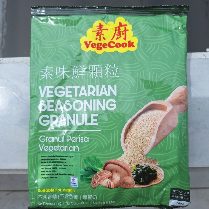 

Bumbu VegeCook Vegetarian Seasoning Granule 500 gr ( Vegan & Halal )