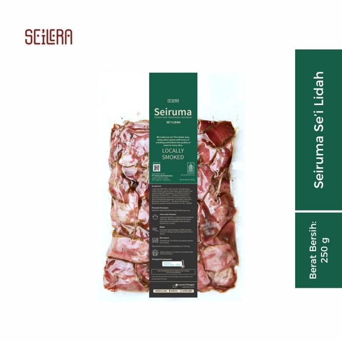 

SEIRUMA - Sei Lidah / Lidah Sapi Asap (250 gram) + Sambal Lu'at