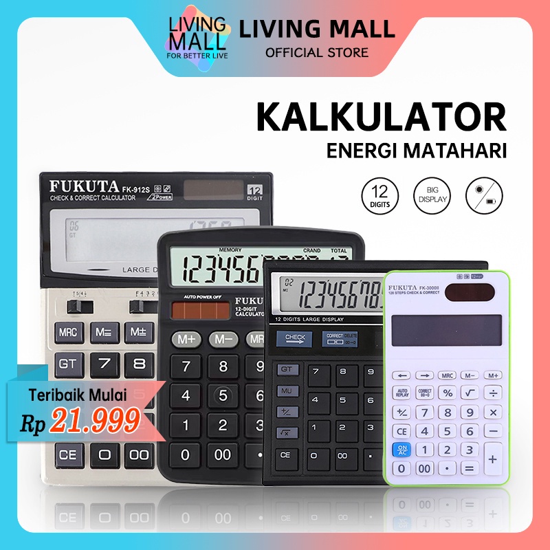 

Kalkulator Elektronik Energi Matahari 12 Digit / Kalkulator Dagang Besar / Kalkulator Kecil / Alat