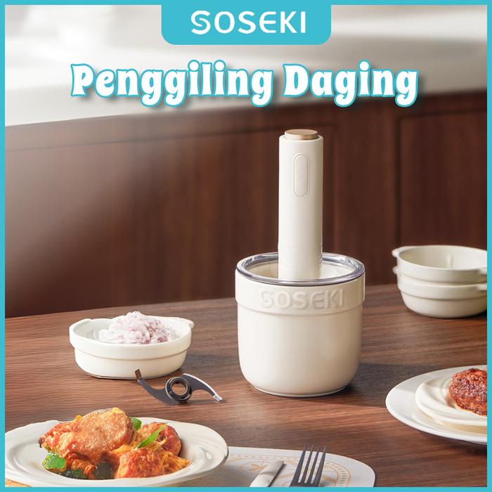 SOSEKI Blender Chopper Daging / 300W Blender Bumbu / FREE 3 Mangkuk Mini Chopper Mini / Coper