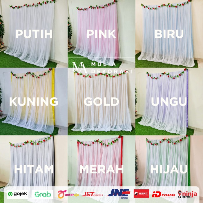 Mntb" Backdrop Kain Lamaran Decoration Background 2M Abutai Tile