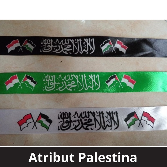 Mntb" Atribut Palestina Indonesia Saudara Aksesoris Ikat Kepala Tauhid Style