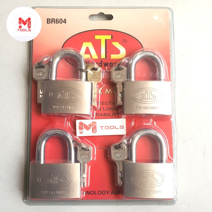 Limited Gembok Master Key Ats 60 Mm X 4 Pcs - Ats Kunci Gembok Master Key 60 Mm 4 Gembok