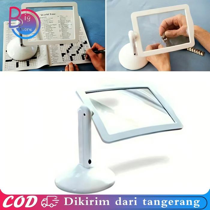 

Ready Magnifier Kaca Pembesar Standing Rotasi 360 Derajat Kaca Pembesar Lampu Led Kaca Pembesar Baca