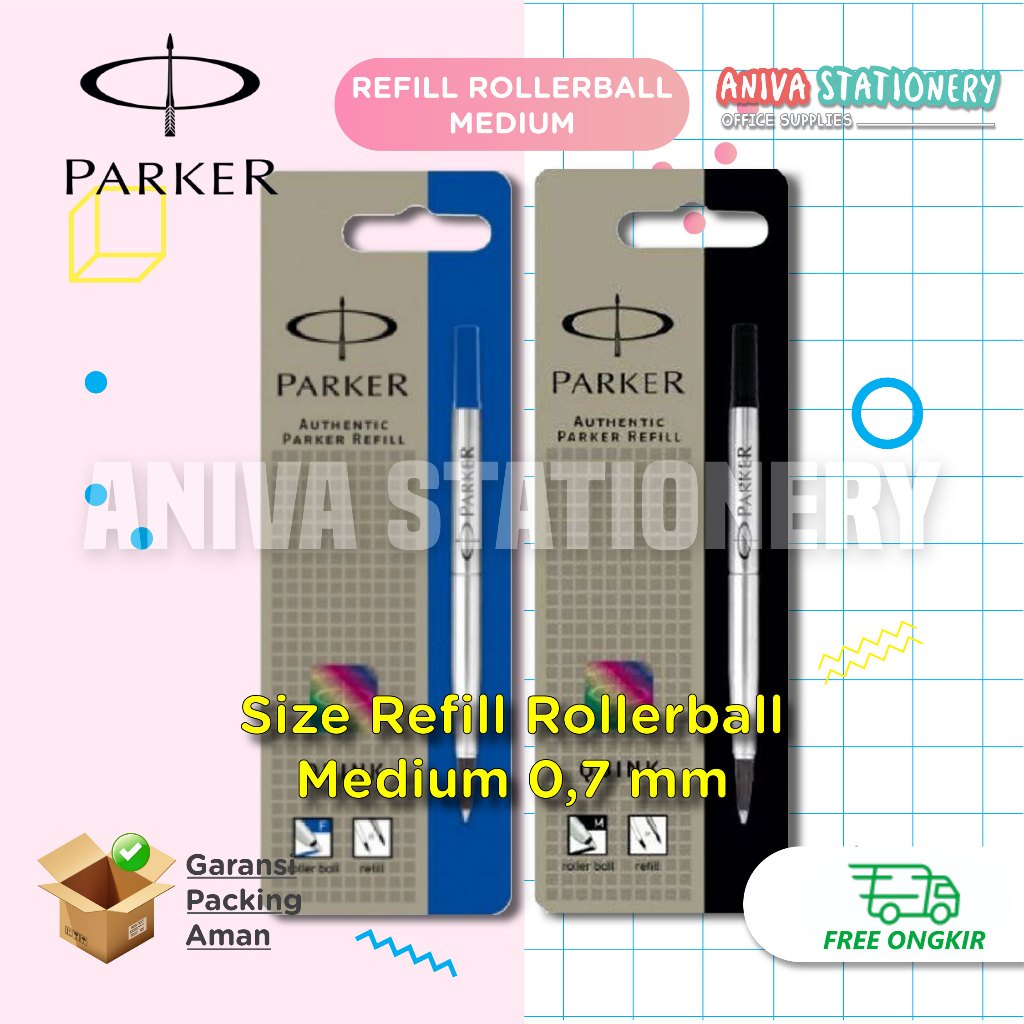 

Parker Original Refill Rollerball Signpen Isi Ulang Pena Ukuran Medium 0.7 mm Dw05