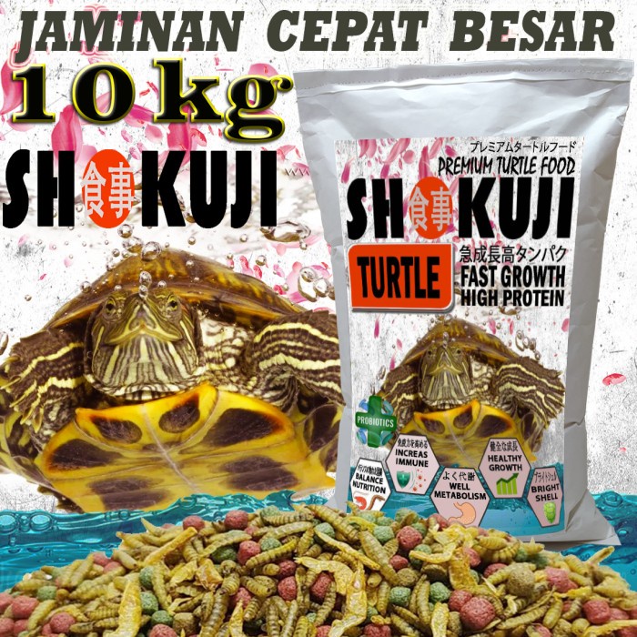 Dunia - 10KG SHOKUJI PAKAN TURTLE FOOD KURA-KURA AIR BRAZIL RES CST AST PELET MAKANAN KURA AMBON