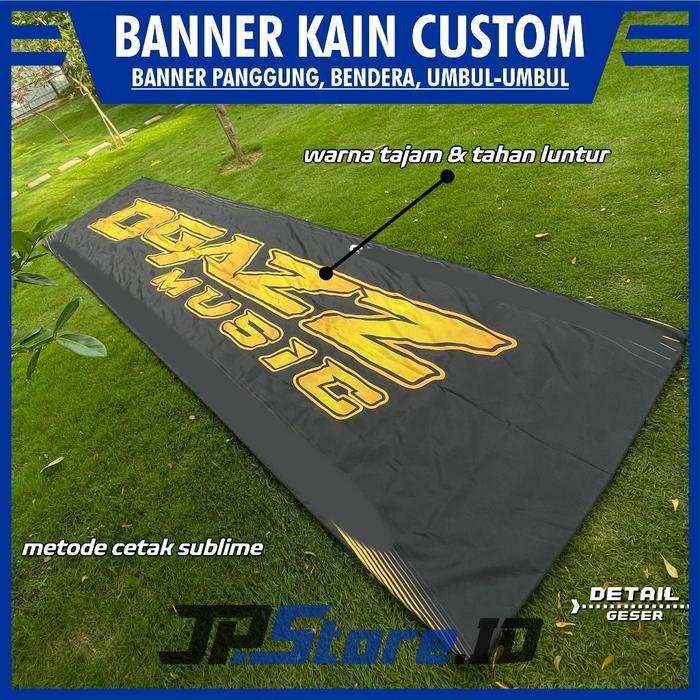 Mntb" Custom Banner Kain Bendera Baliho Spanduk Kain Permeter