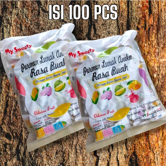 

Kuliner.Kita My Sweety Permen Lunak Aneka Rasa Buah 1 Bag Isi 100Pcs Candy