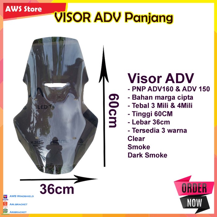 windshield visor adv tinggi pnp ADV 150 ADV 160