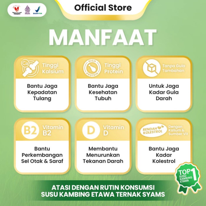

Terlaris- Susu Kambing Etawa Bubuk Syams 1000 Gram Pure Murni Alami Organik Asli