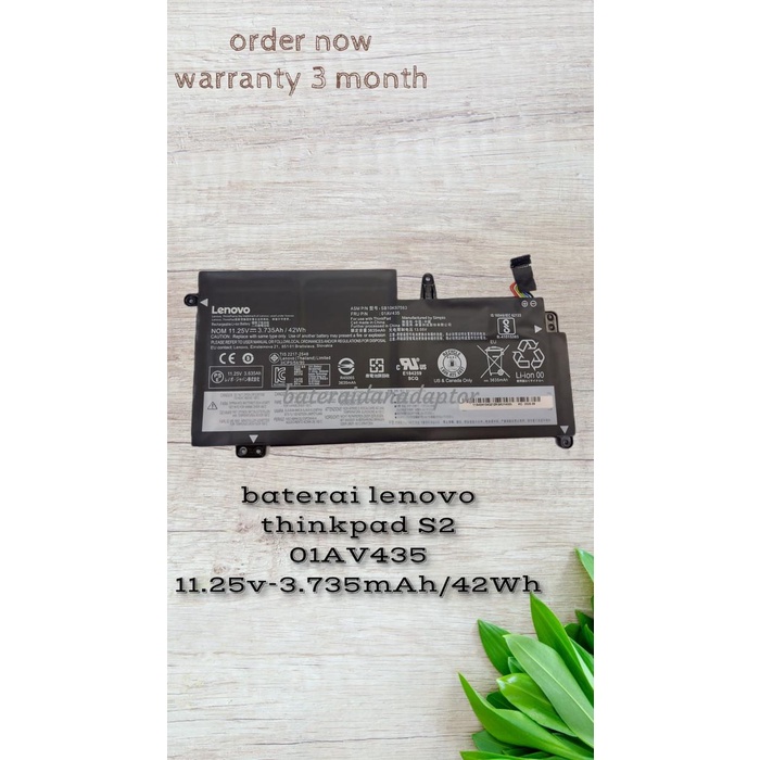Ready Baterai Thinkpad 13 S2 01AV435 01AV400 01AV402 01AV401