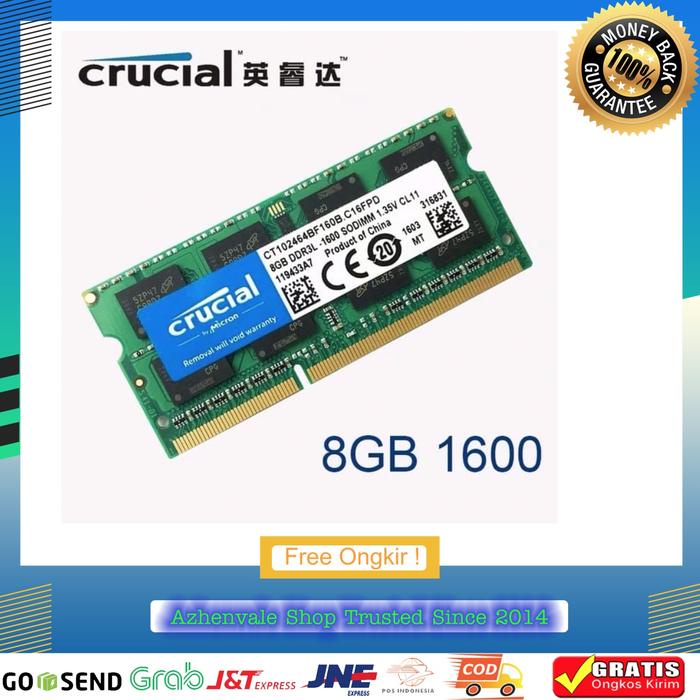 Ready Crucial 8GB DDR3L-1600 SODIMM CT102464BF160B
