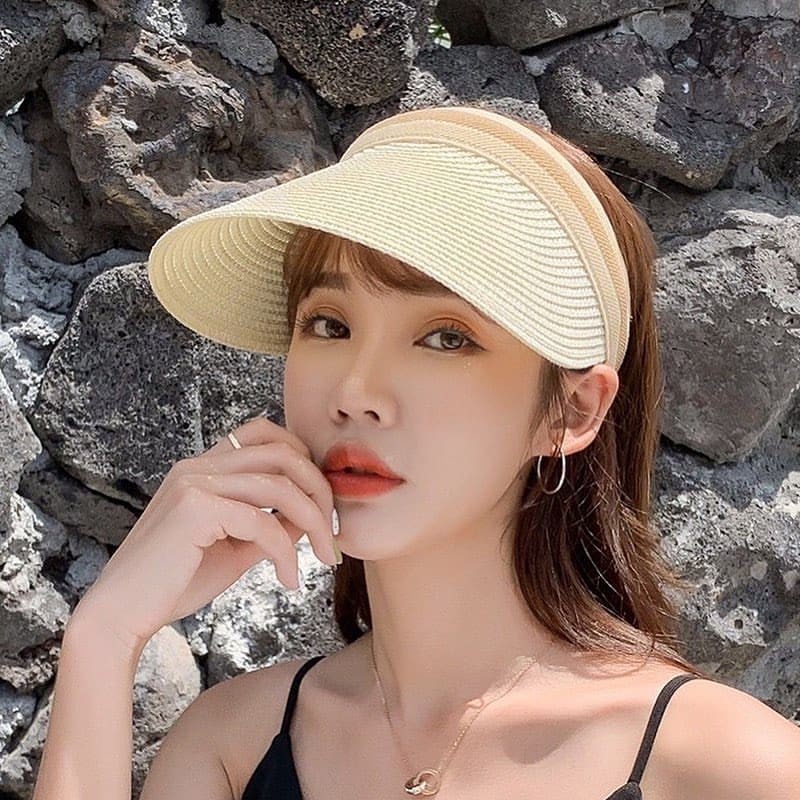 - BLENDA hat / topi pantai wanita / summer hat / straw hat / topi fashion murah / topi pantai anak /