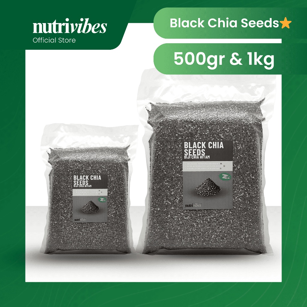 

Chia Seeds / Biji Chia (Family Pack 500gr & 1kg) - Nutrivibes