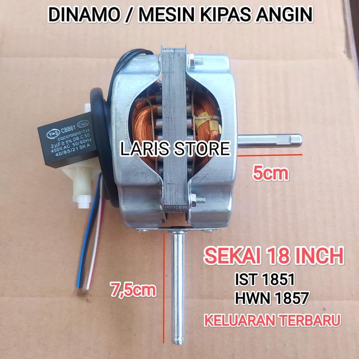 Original.. Dinamo / Mesin Kipas Angin Sekai 18Inch Besi Ist 1851 / Hwn 1857 Dll